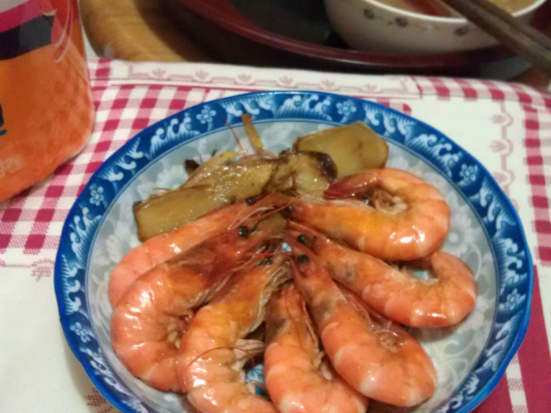 品靓上菜-五月花妙用-麻油虾的做法