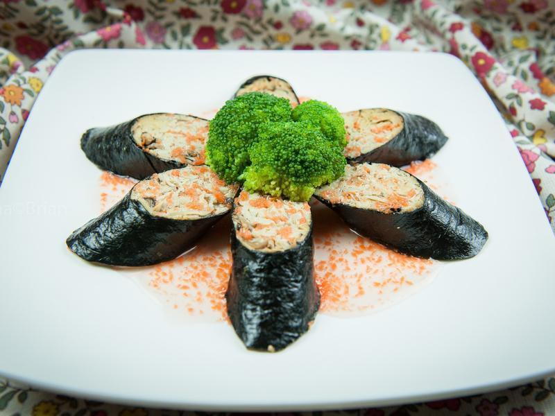 蟹黄海苔豆皮卷的做法