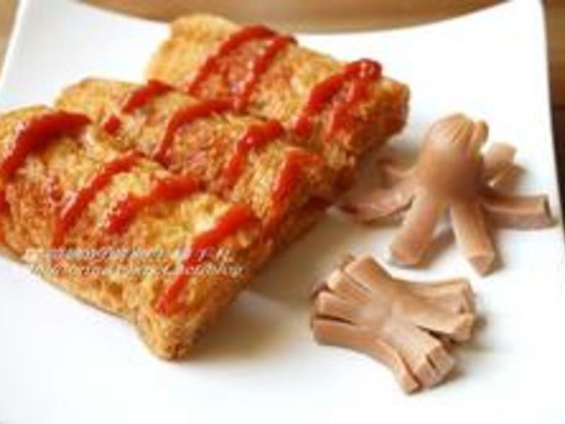 红香肠酥炸吐司的做法