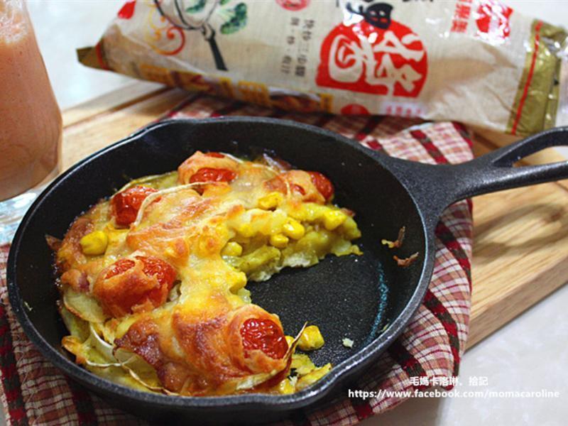 培根咖哩Pizza【可果美咖哩酱】的做法