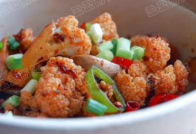 干锅菜花的做法