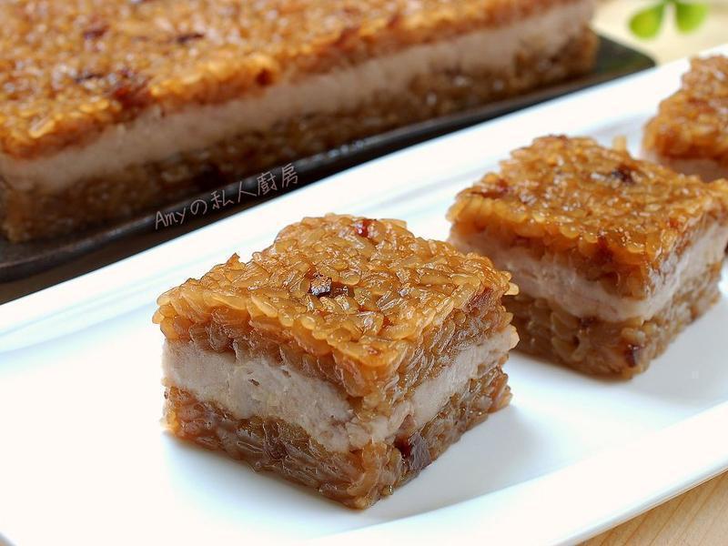 【黑糖桂圆芋泥米糕】的做法