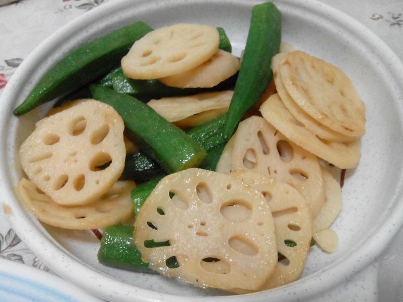 秋葵炒莲藕的做法