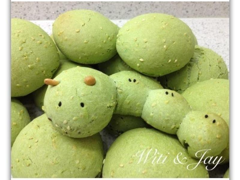 抹茶韩式麻吉面包的做法