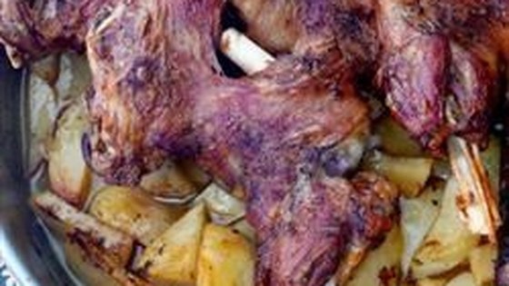 橙汁土豆烤羊腿的做法