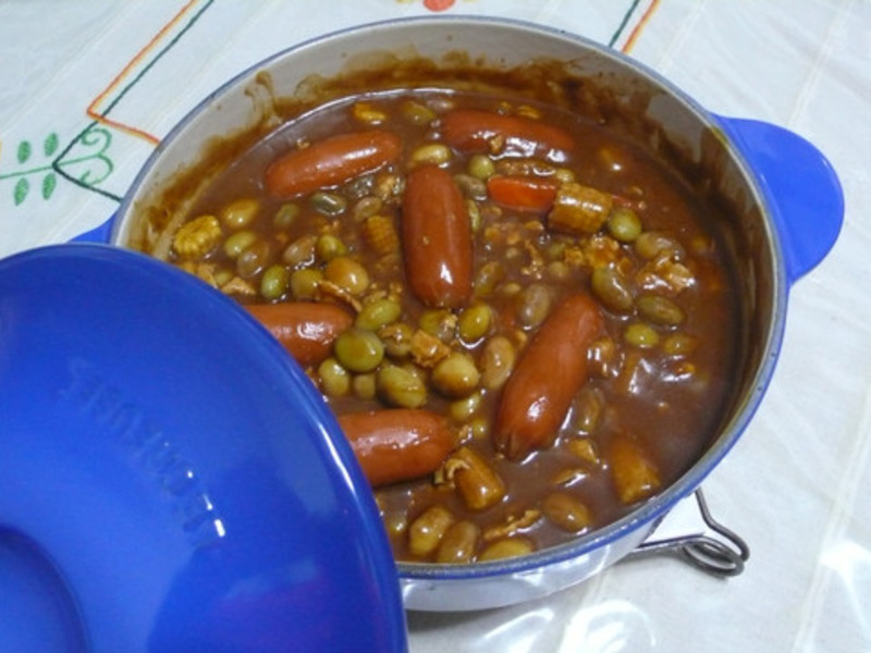 lanni 咖哩德国香肠炖豆的做法