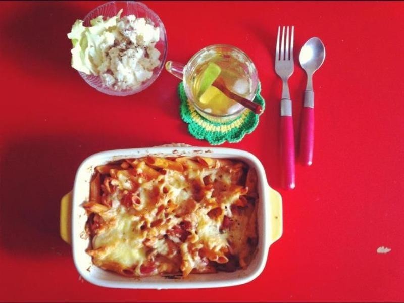 焗红酱义大利笔管面的做法