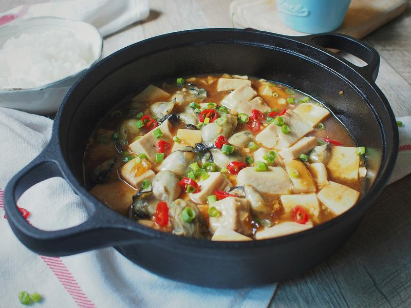 红烧鲜蚵豆腐的做法