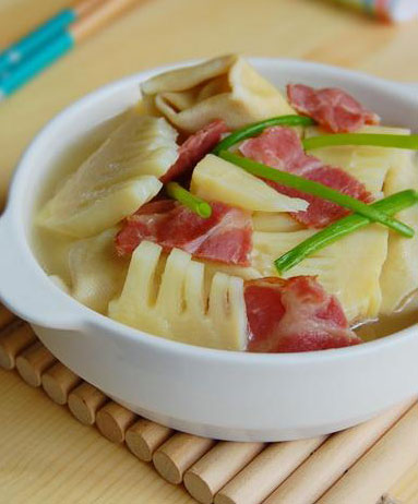 春笋咸肉百叶包的做法