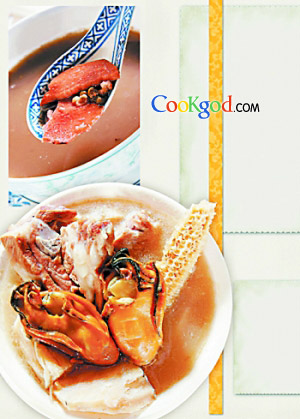 粉葛玉米芯煲排骨汤的做法