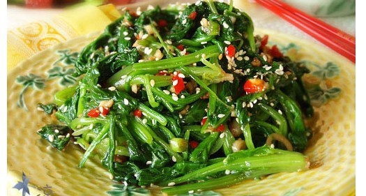 涼拌芝麻菠菜的做法