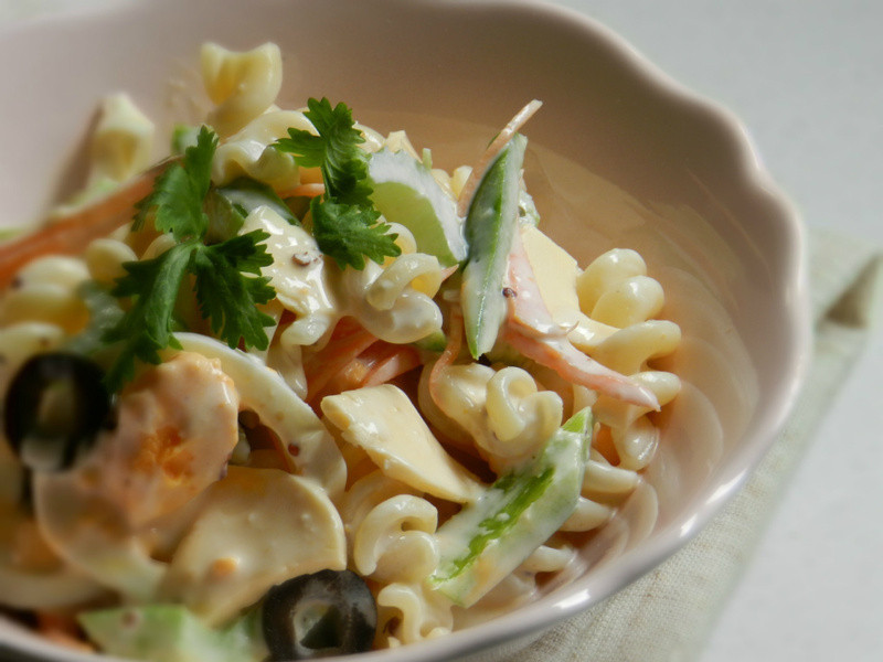 芝司乐活力食谱 - 浓酱轻蔬通心粉沙拉的做法