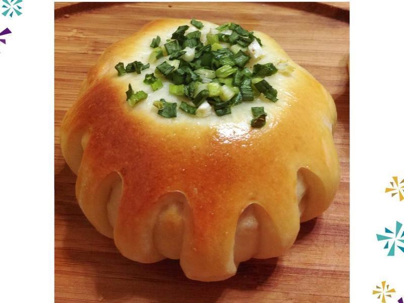 葱花肉松堡的做法