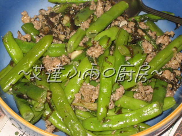 橄榄菜肉末炒四季豆的做法
