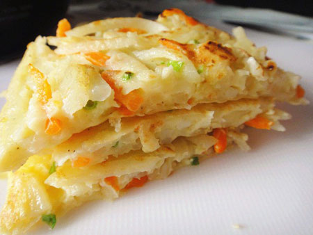 土豆丝鸡蛋饼的做法