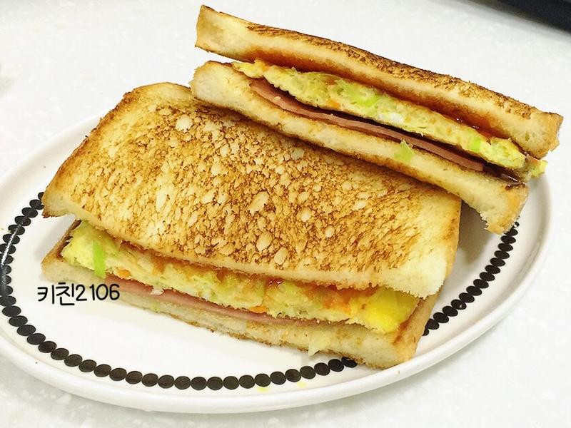 韩国古早味三明治的做法