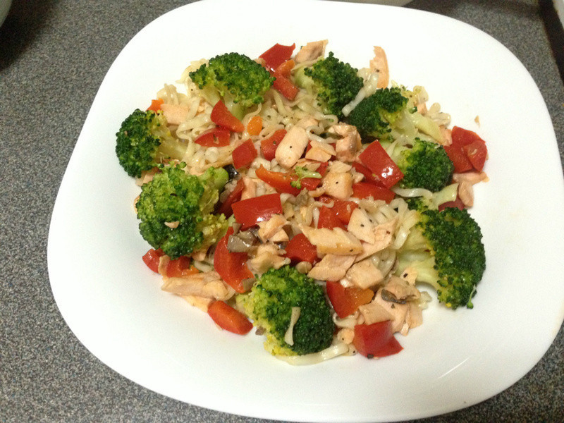 山寨版义大利鲑鱼炒面的做法