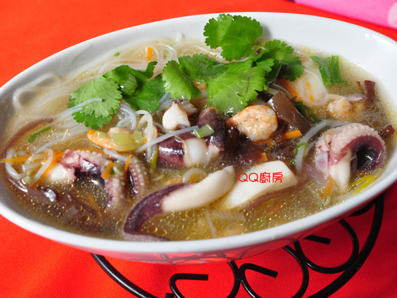 花枝米粉羹汤的做法