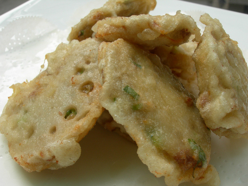 炸藕夹肉的做法