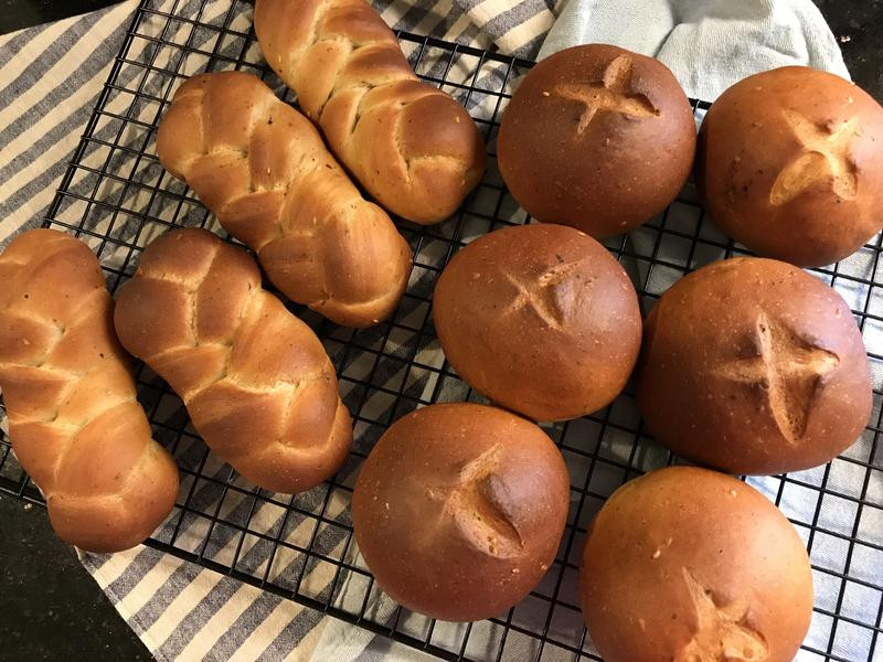 盐昆布咸面包的做法