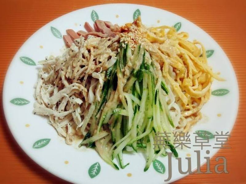 烟火芝麻鸡丝凉面的做法