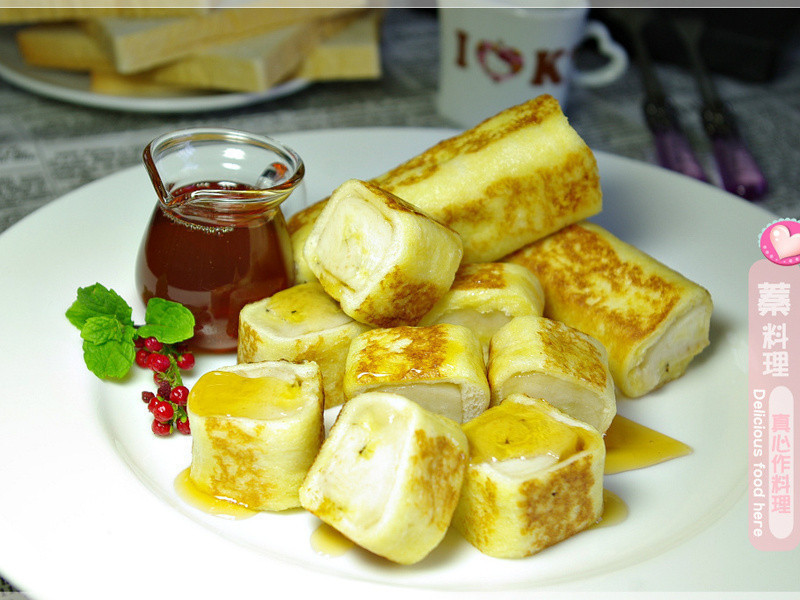 蓁料理?法式香蕉土司卷的做法