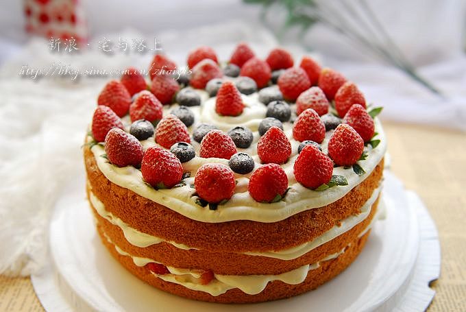 网络爆红的鲜果裸蛋糕的做法