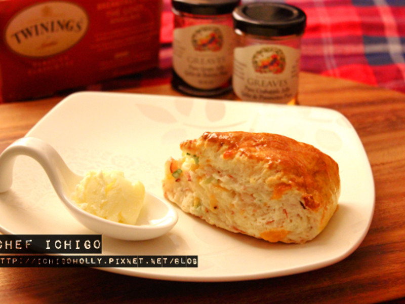 简易英式火腿起士司康的做法