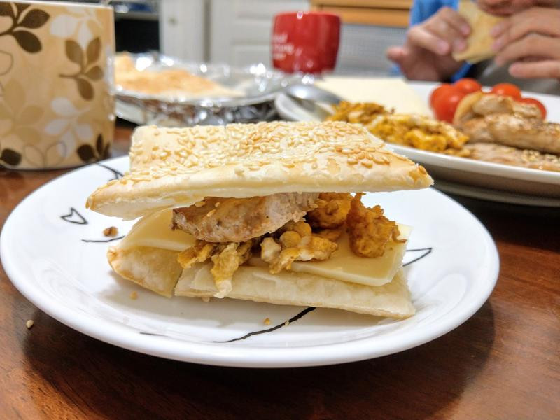 烧饼自助乐早餐的做法