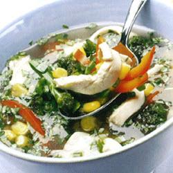 甜椒玉米鸡汤的做法