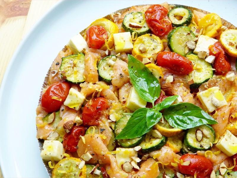 烟燻鲑鱼蔬菜洋芋塔的做法