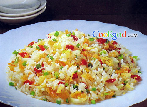 鱼松炒饭的做法