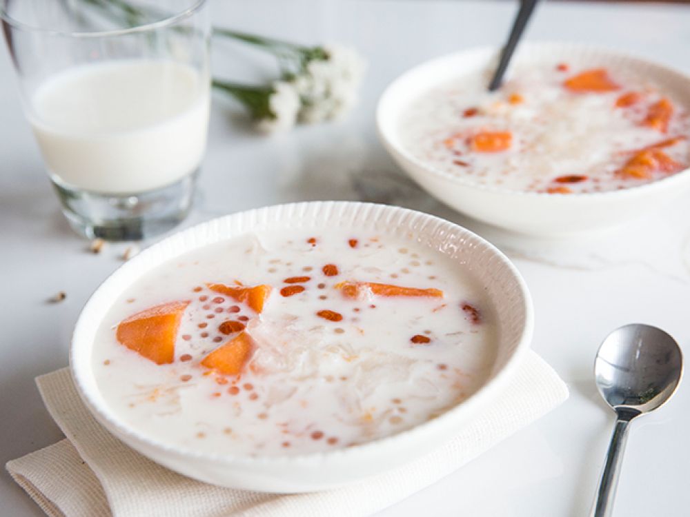 木瓜雪耳西米的做法