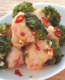 花椰菜虾球的做法