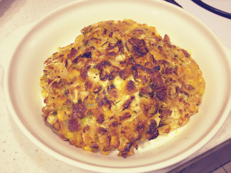 ?elise的私房菜? 南瓜培根煎饼的做法