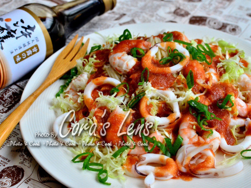 【淬酿中式下午茶点】海味凉面的做法