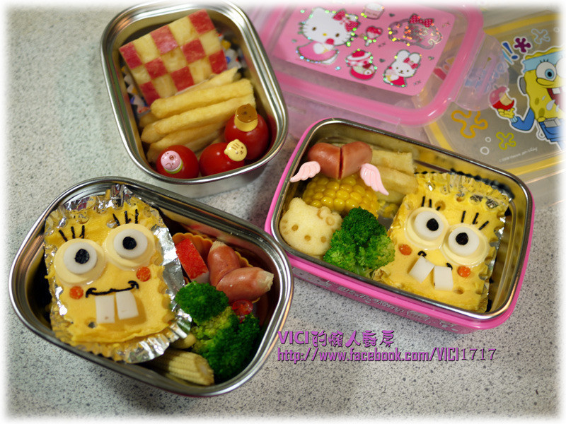 儿童便当 海绵宝宝的做法