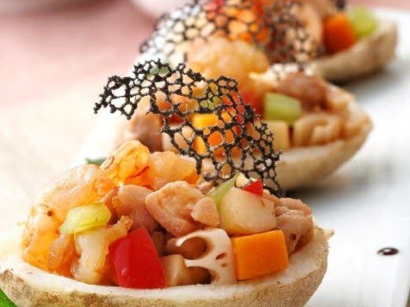 五彩胡椒龙凤盏的做法