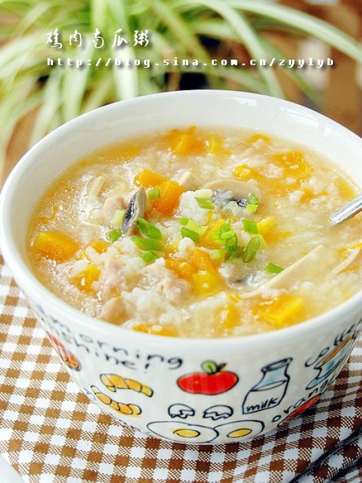 鸡肉南瓜粥的做法