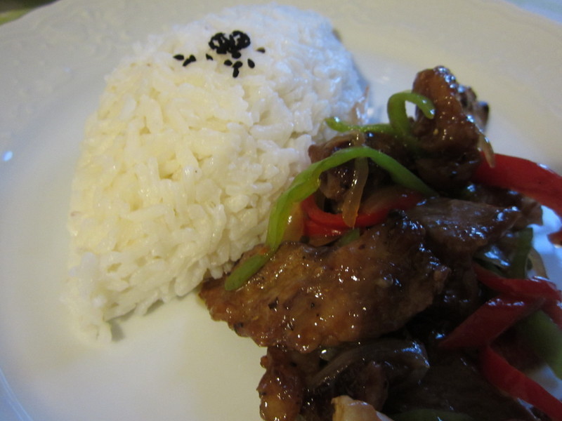 上班菜1---双椒蚝油沙朗牛肉的做法