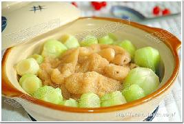 竹荪扒菜胆的做法