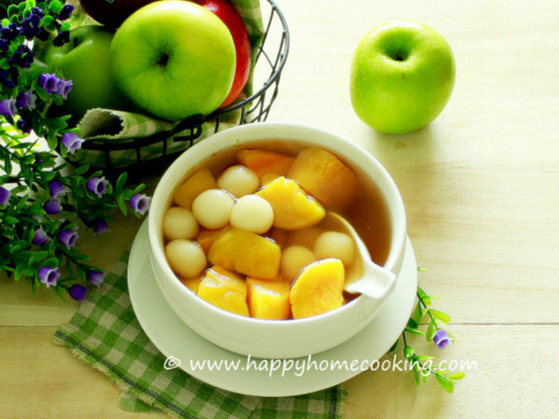 姜汁蕃薯丸子(小汤圆) 糖水 ~ 甘甜滋润的做法