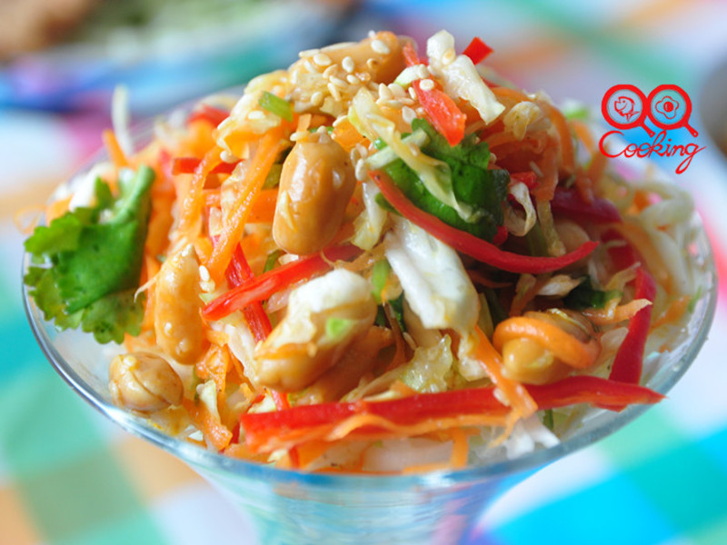 凉拌辣味高丽菜丝的做法