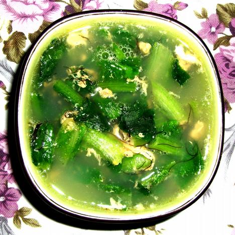 发菜莴笋叶汤的做法