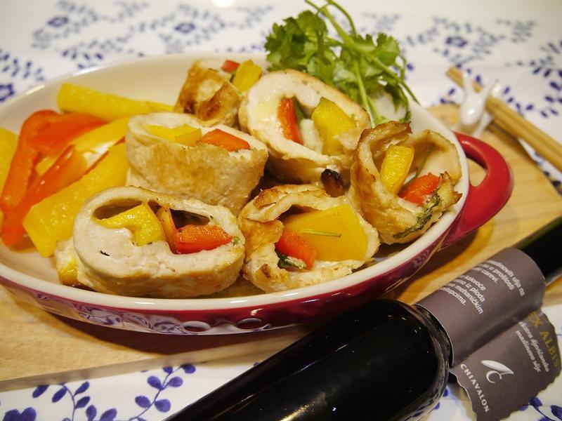 孕妇食谱:起士甜椒鸡肉卷的做法