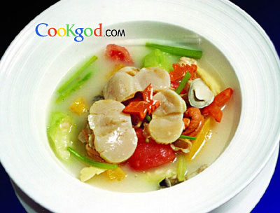 秋风果蔬煮元贝的做法