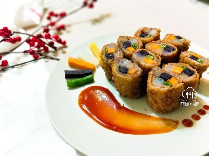 五福临门蔬食肉卷的做法