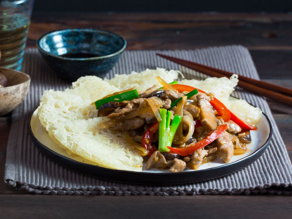 香菇肉丝煎米粉的做法