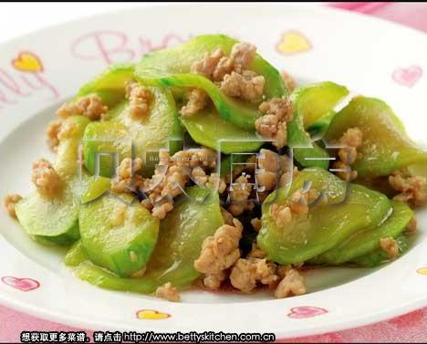 肉末炒丝瓜的做法