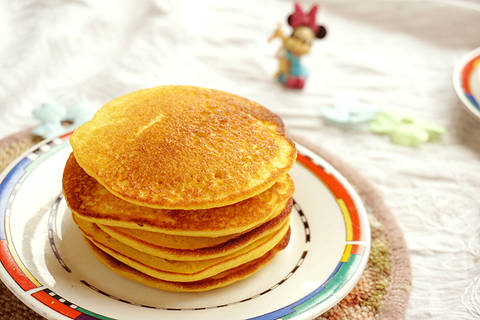 无油黄桃松饼的做法